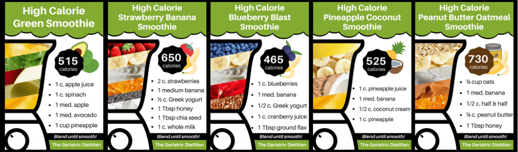 Recettes de smoothie à haute teneur en calories pour la prise de poids